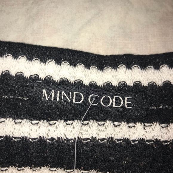 Black and white striped button down - Picture 2 of 2